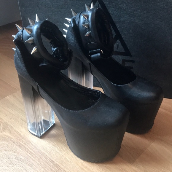 UNIF marychain black studs platform maryjane goth - Picture 4 of 8